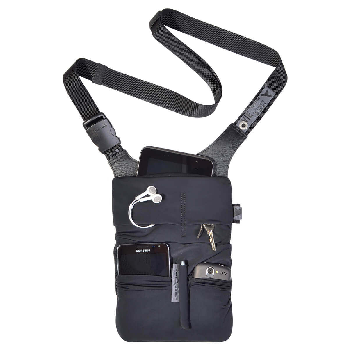 Stylish shoulder tablet and smartphone bag URBAN TOOL slotbar